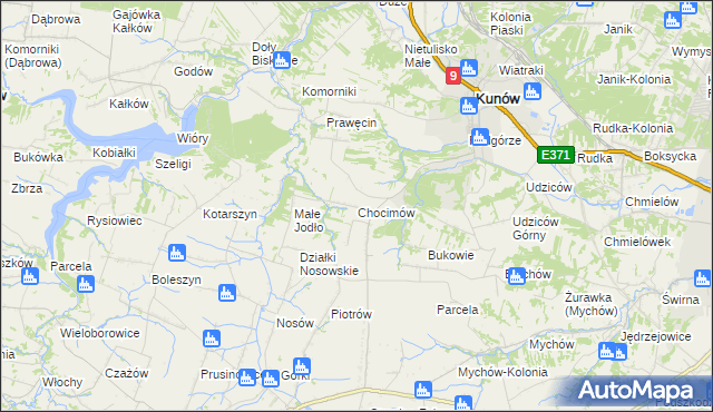 mapa Chocimów, Chocimów na mapie Targeo