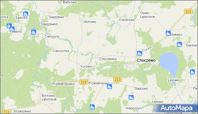 mapa Choczewko, Choczewko na mapie Targeo