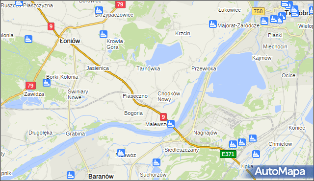 mapa Chodków Nowy, Chodków Nowy na mapie Targeo