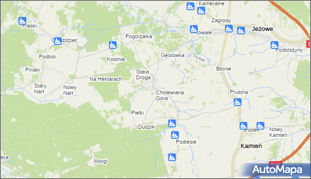 mapa Cholewiana Góra, Cholewiana Góra na mapie Targeo