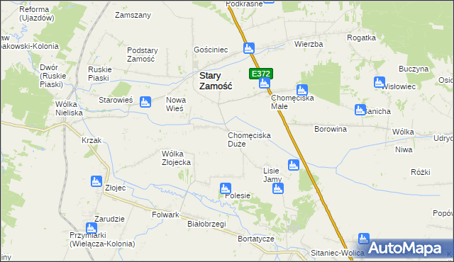 mapa Chomęciska Duże, Chomęciska Duże na mapie Targeo