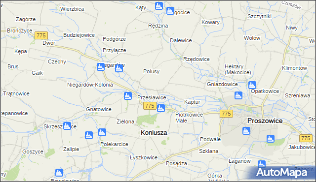 mapa Chorążyce, Chorążyce na mapie Targeo