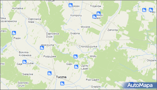 mapa Choroszczynka, Choroszczynka na mapie Targeo