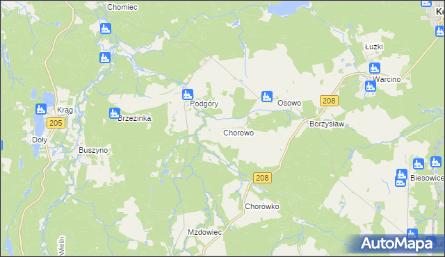 mapa Chorowo, Chorowo na mapie Targeo