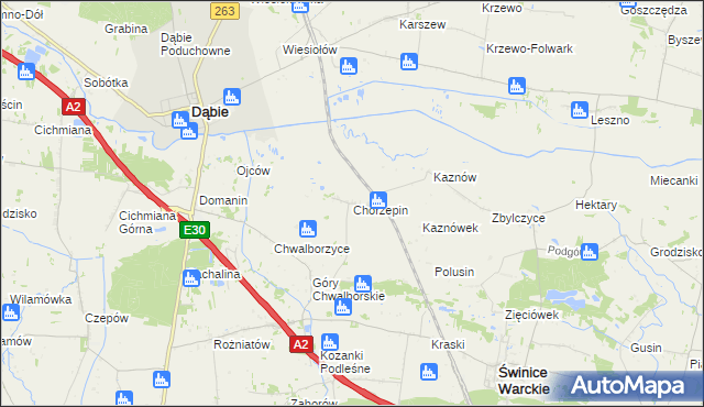 mapa Chorzepin, Chorzepin na mapie Targeo