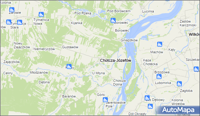 mapa Chotcza-Józefów, Chotcza-Józefów na mapie Targeo