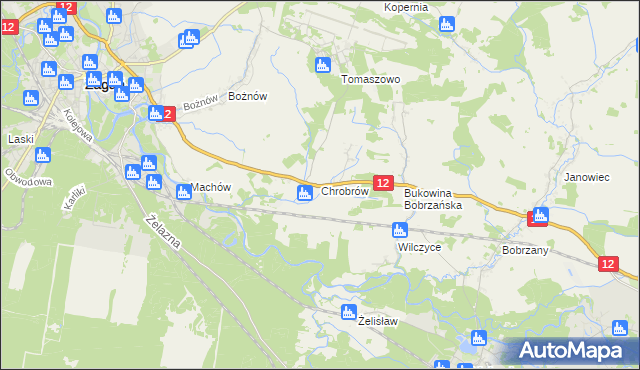 mapa Chrobrów, Chrobrów na mapie Targeo