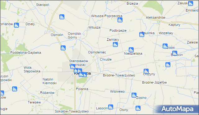 mapa Chruśle, Chruśle na mapie Targeo