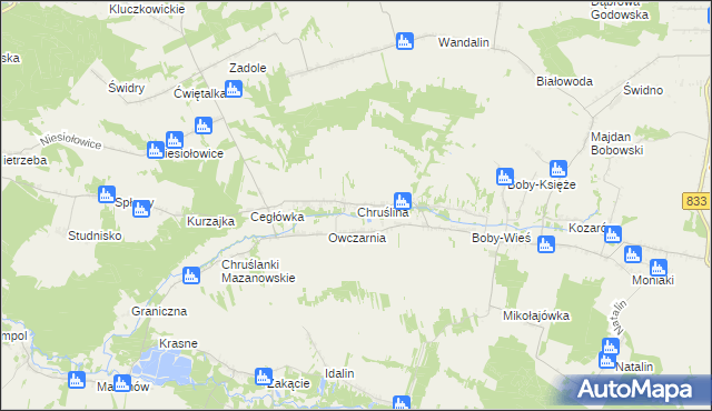 mapa Chruślina, Chruślina na mapie Targeo