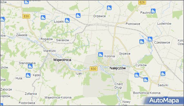 mapa Chruszczów-Kolonia, Chruszczów-Kolonia na mapie Targeo
