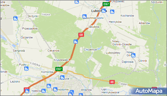 mapa Chrzemce, Chrzemce na mapie Targeo