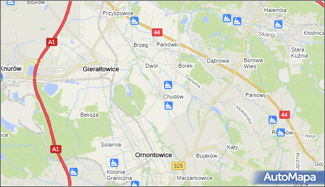 mapa Chudów, Chudów na mapie Targeo