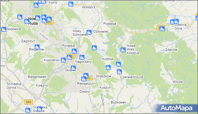 mapa Chudzów, Chudzów na mapie Targeo