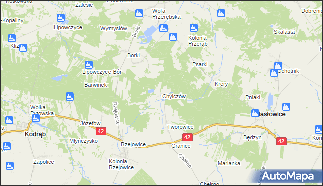 mapa Chylczów, Chylczów na mapie Targeo