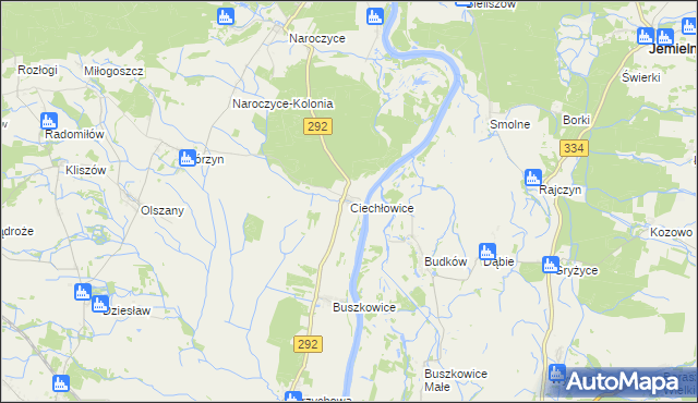 mapa Ciechłowice, Ciechłowice na mapie Targeo