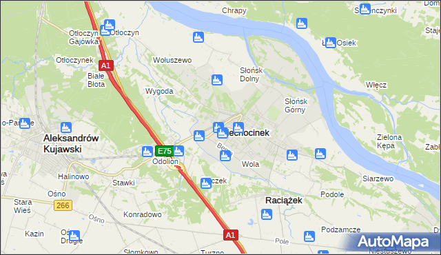 mapa Ciechocinek, Ciechocinek na mapie Targeo