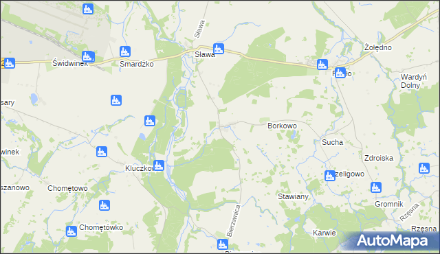 mapa Cieszeniewo, Cieszeniewo na mapie Targeo