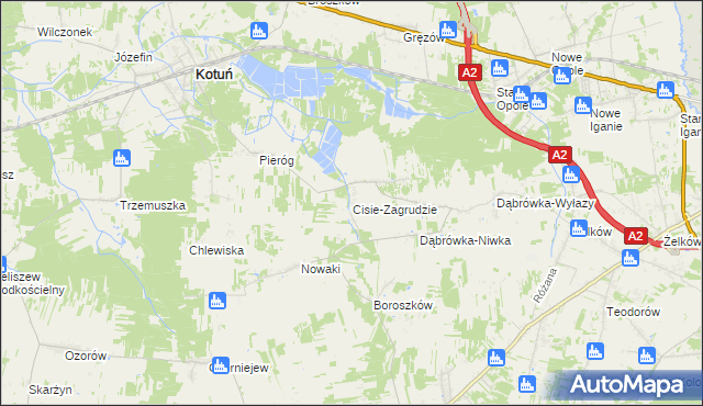 mapa Cisie-Zagrudzie, Cisie-Zagrudzie na mapie Targeo