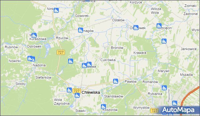 mapa Cukrówka, Cukrówka na mapie Targeo