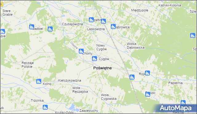 mapa Cygów, Cygów na mapie Targeo