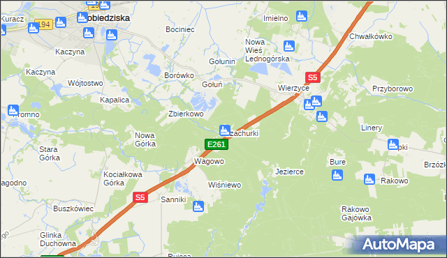 mapa Czachurki, Czachurki na mapie Targeo