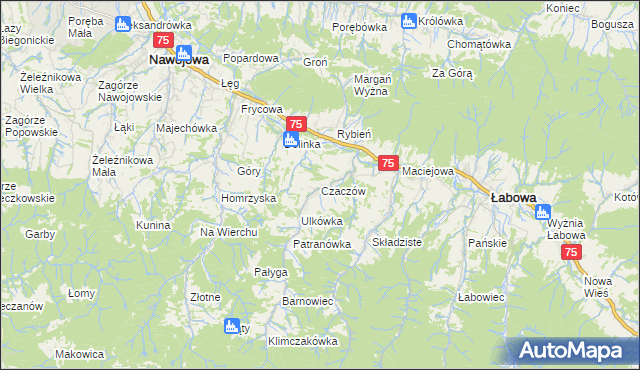 mapa Czaczów, Czaczów na mapie Targeo