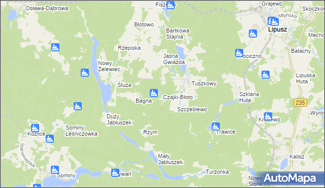 mapa Czajki-Błoto, Czajki-Błoto na mapie Targeo