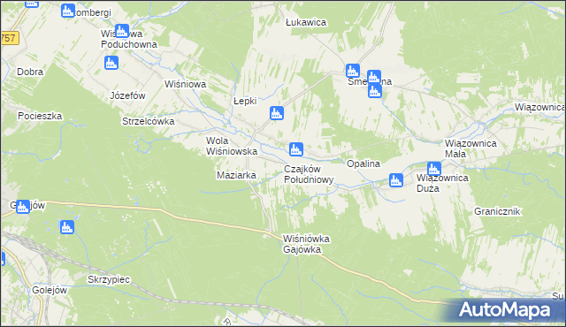 mapa Czajków Południowy, Czajków Południowy na mapie Targeo