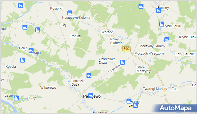 mapa Czarkówka Duża, Czarkówka Duża na mapie Targeo