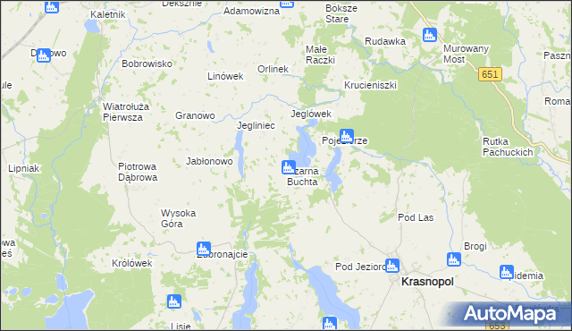 mapa Czarna Buchta, Czarna Buchta na mapie Targeo