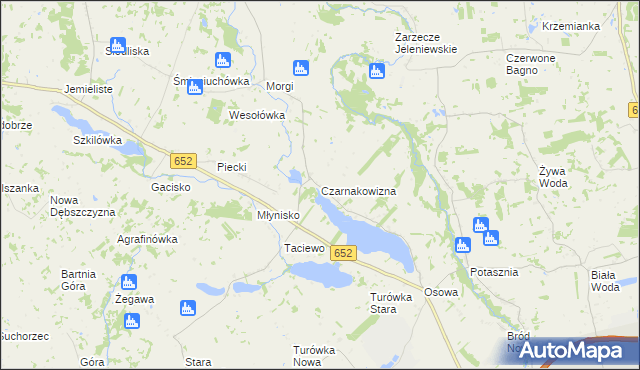 mapa Czarnakowizna, Czarnakowizna na mapie Targeo