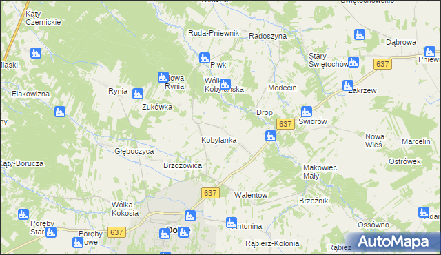 mapa Czarnocin gmina Dobre, Czarnocin gmina Dobre na mapie Targeo