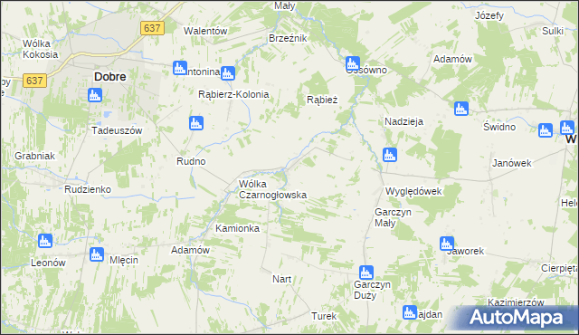 mapa Czarnogłów, Czarnogłów na mapie Targeo