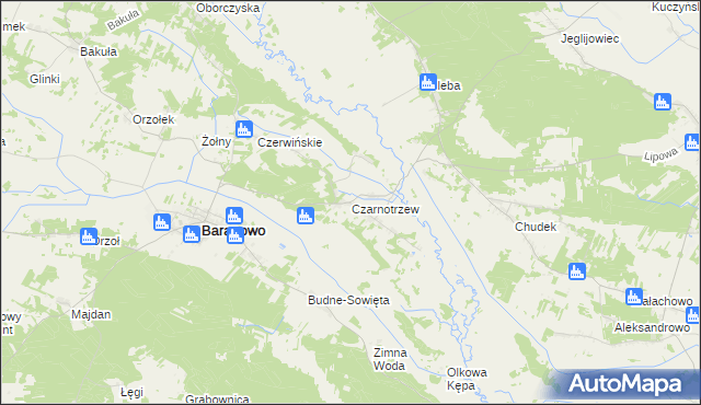 mapa Czarnotrzew, Czarnotrzew na mapie Targeo