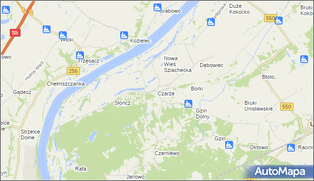 mapa Czarże, Czarże na mapie Targeo