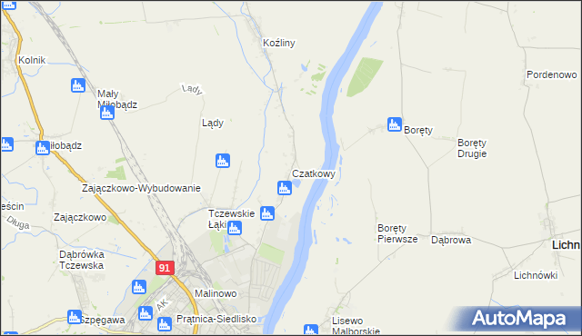 mapa Czatkowy, Czatkowy na mapie Targeo