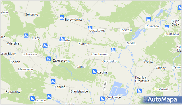 mapa Czechowiec, Czechowiec na mapie Targeo