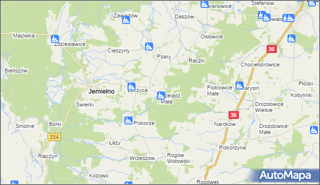 mapa Czeladź Mała, Czeladź Mała na mapie Targeo