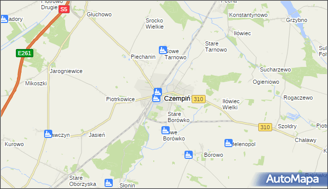 mapa Czempiń, Czempiń na mapie Targeo