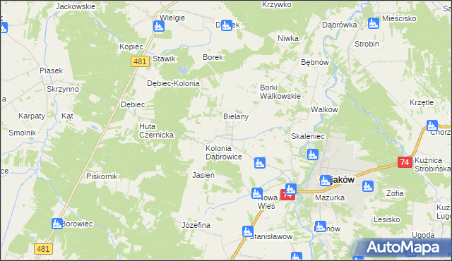 mapa Czernice gmina Osjaków, Czernice gmina Osjaków na mapie Targeo