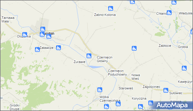 mapa Czernięcin Główny, Czernięcin Główny na mapie Targeo