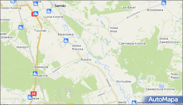 mapa Czerniejów gmina Serniki, Czerniejów gmina Serniki na mapie Targeo