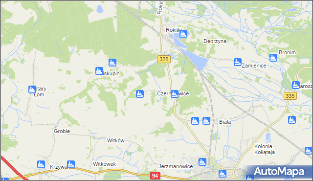 mapa Czernikowice, Czernikowice na mapie Targeo