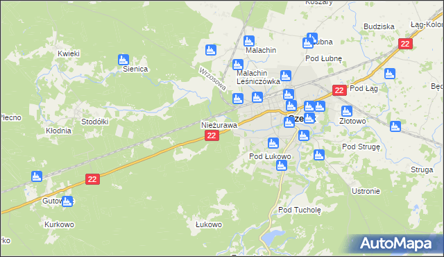 mapa Czersk powiat chojnicki, Czersk powiat chojnicki na mapie Targeo