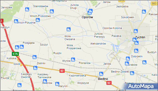 mapa Czesławów gmina Żychlin, Czesławów gmina Żychlin na mapie Targeo
