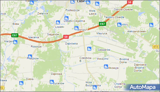 mapa Czestków A, Czestków A na mapie Targeo