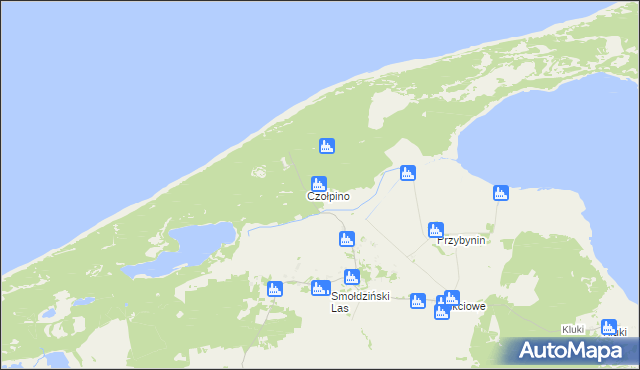 mapa Czołpino, Czołpino na mapie Targeo