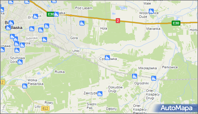 mapa Czosnówka, Czosnówka na mapie Targeo