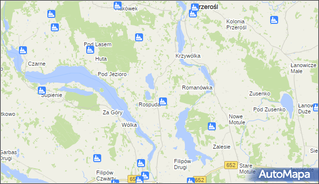 mapa Czostków gmina Filipów, Czostków gmina Filipów na mapie Targeo