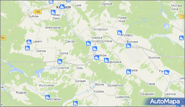 mapa Czostków gmina Krasocin, Czostków gmina Krasocin na mapie Targeo